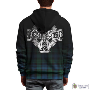 Black Watch Ancient Tartan Hoodie Featuring Alba Gu Brath Family Crest Celtic Inspired