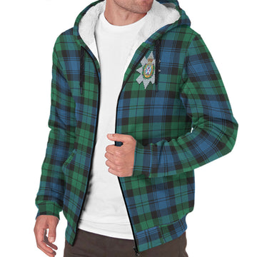 Black Watch Ancient Tartan Sherpa Hoodie with Family Crest