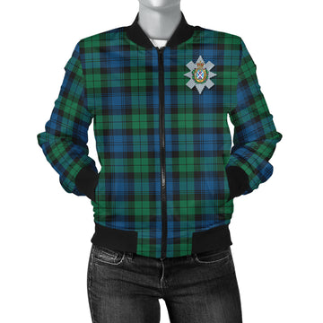 Black Watch Ancient Tartan Bomber Jacket with Family Crest