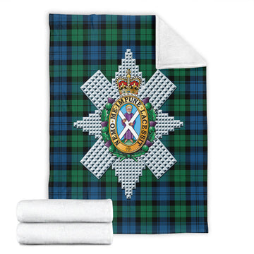Black Watch Ancient Tartan Blanket with Family Crest