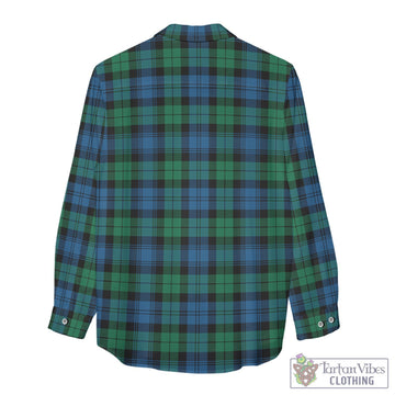Black Watch Ancient Tartan Womens Casual Shirt with Family Crest