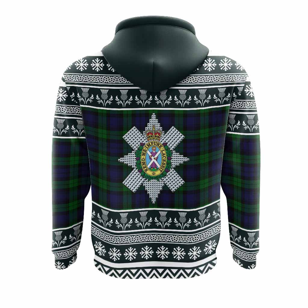 Black Watch Clan Tartan Christmas Hoodie with Family Crest - Tartan Vibes Clothing