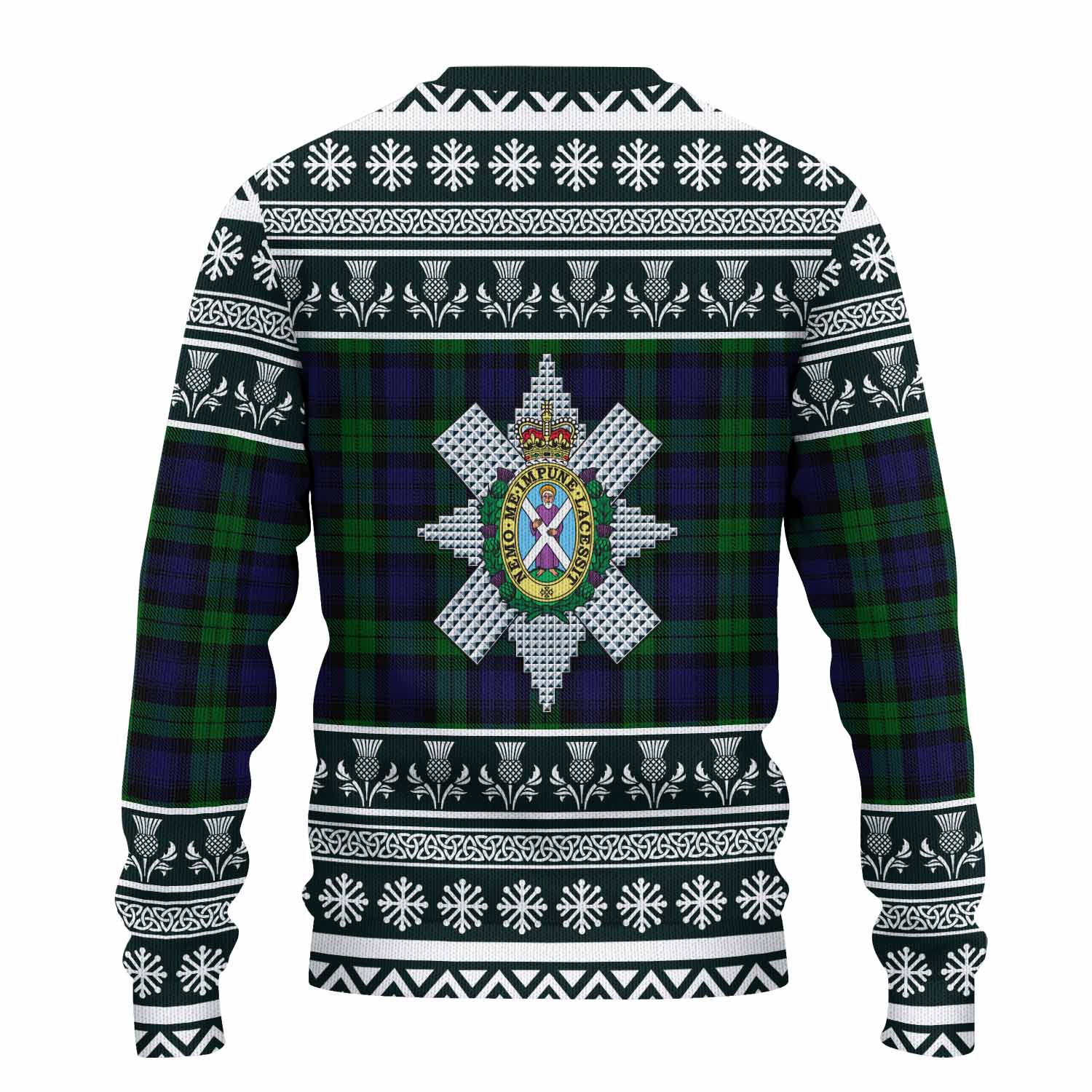 Black Watch Clan Tartan Christmas Ugly Sweater with Family Crest - Tartan Vibes Clothing