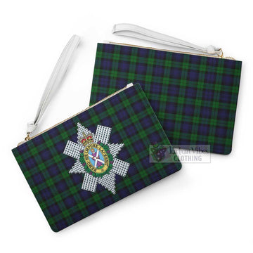Black Watch Family Crest Tartan Clutch Bag