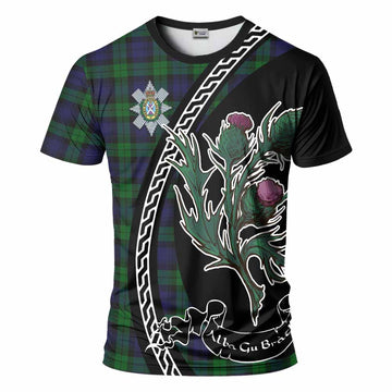 Black Watch Family Crest Tartan T-Shirt Alba Thistle Inspired - Tartan Vibes Clothing