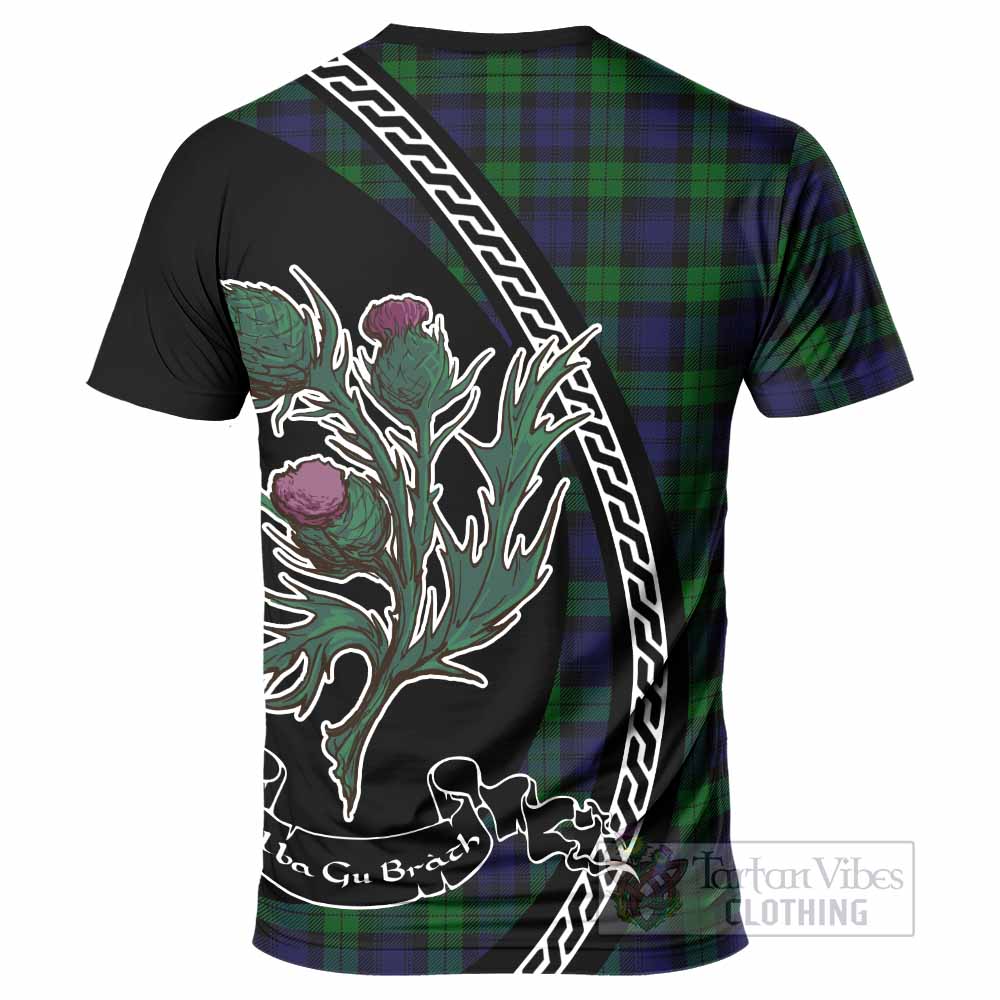 Black Watch Family Crest Tartan T-Shirt Alba Thistle Inspired - Tartan Vibes Clothing