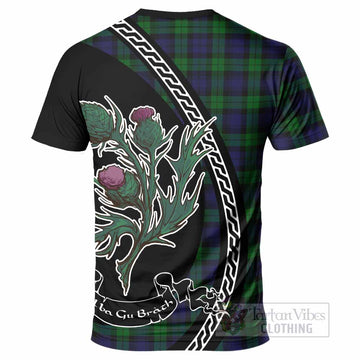 Black Watch Family Crest Tartan T-Shirt Alba Thistle Inspired - Tartan Vibes Clothing