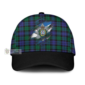 Black Watch Modern Tartan Classic Cap with Family Crest In Me Style