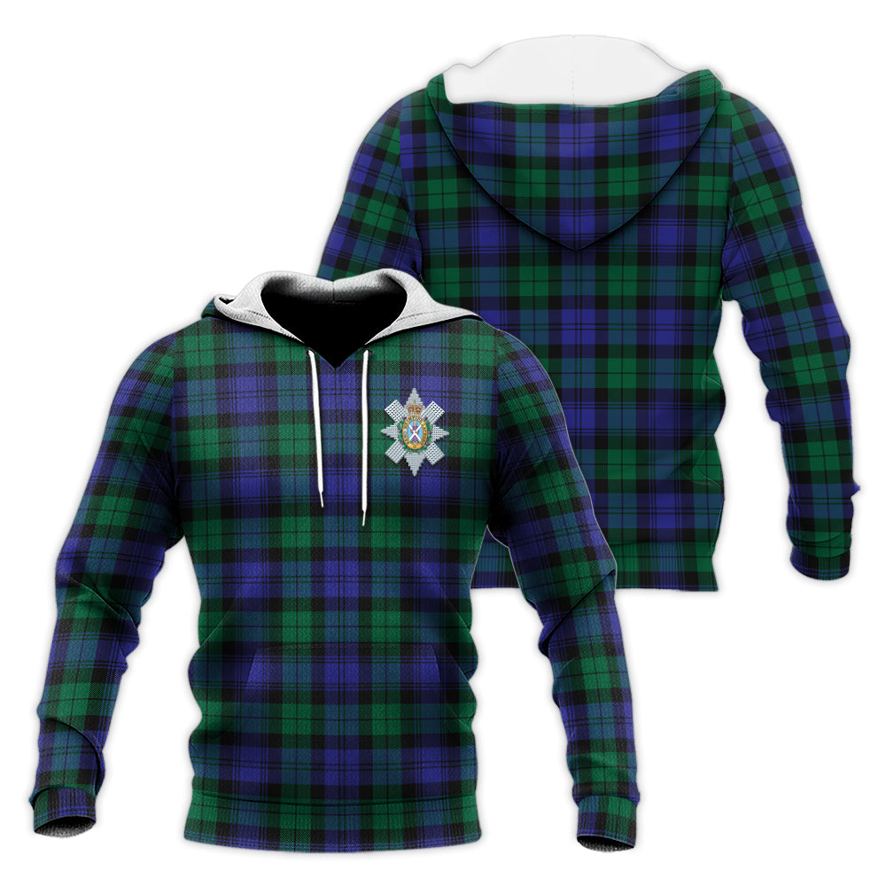 Black Watch Modern Tartan Knitted Hoodie with Family Crest Unisex Knitted Hoodie - Tartanvibesclothing