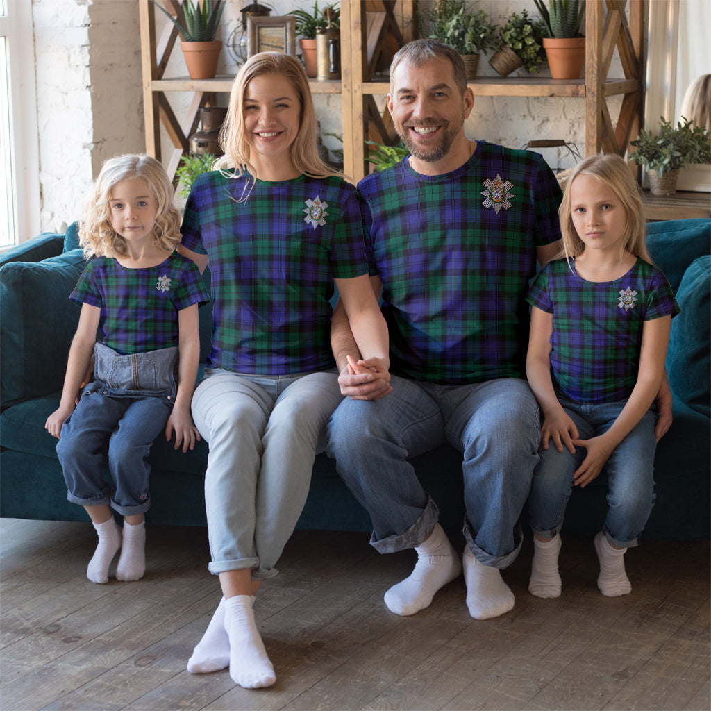 Black Watch Modern Tartan T-Shirt with Family Crest Men's Shirt S - Tartanvibesclothing