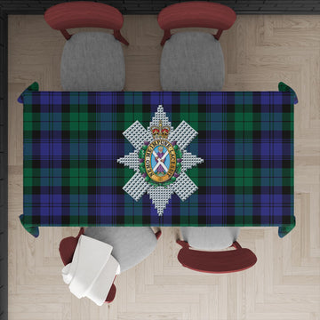 Black Watch Modern Tatan Tablecloth with Family Crest