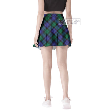 Black Watch Modern Tartan Women's Plated Mini Skirt
