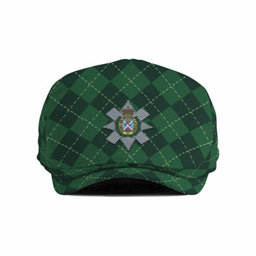 Black Watch Scottish Family Crest Flat Cap Green Argyle Classic Style
