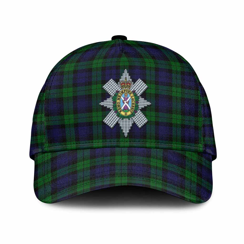 Black Watch Tartan Classic Cap with Family Crest