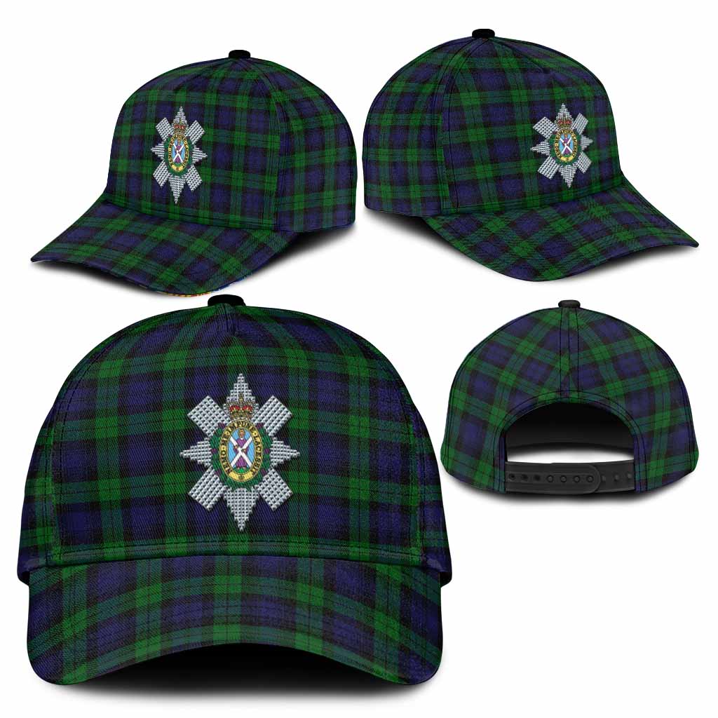 Black Watch Tartan Classic Cap with Family Crest