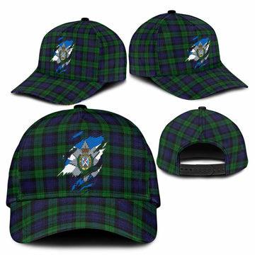 Black Watch Tartan Classic Cap with Family Crest In Me Style