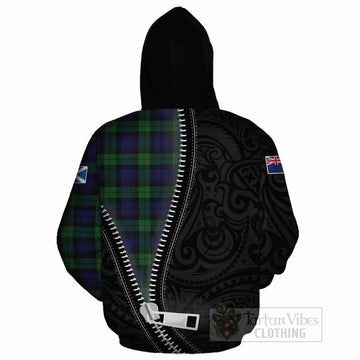 Black Watch Tartan Cotton Hoodie New Zealand Pattern Unique Zipper Stylized