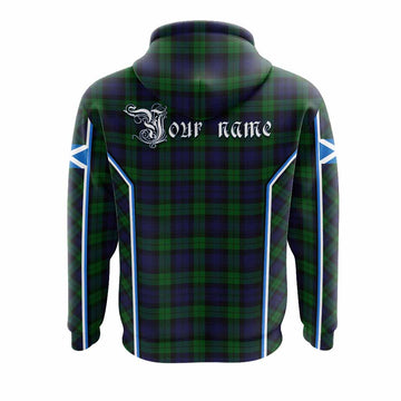 Black Watch Tartan Crest Hoodie Scotland Coat of Arm Flag Style