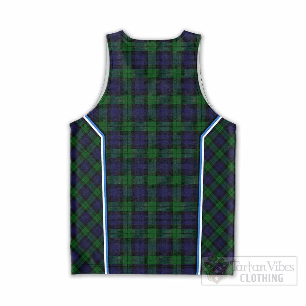 Black Watch Tartan Crest Men Tank Top Scotland Coat of Arm Flag Style - Tartan Vibes Clothing