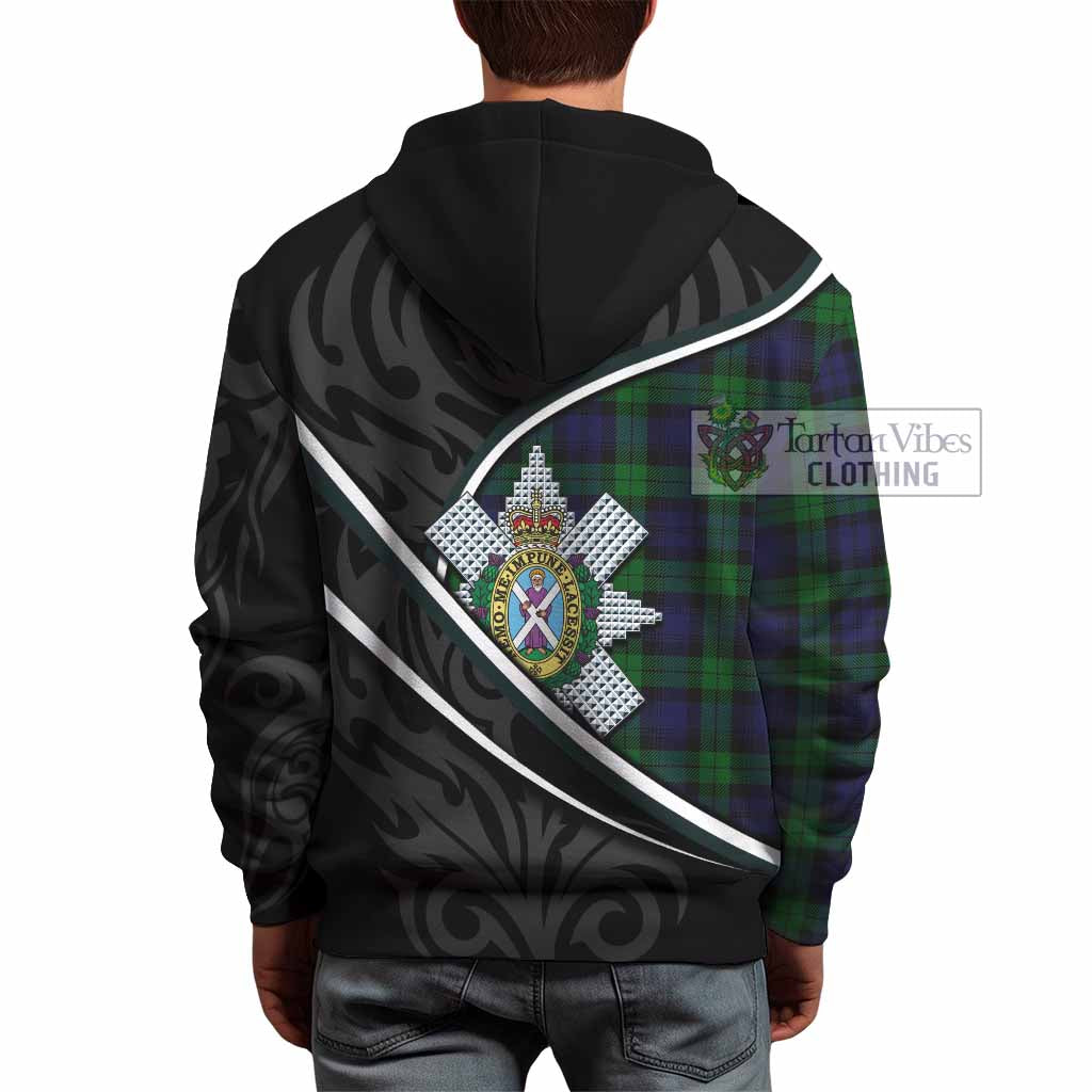 Black Watch Tartan Family Crest Hoodie Celtic Scottish Thistle Floral - Tartan Vibes Clothing