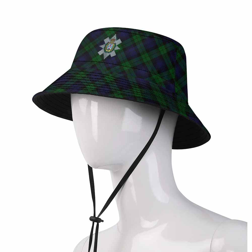 Black Watch Tartan Fishing Hat with Family Crest
