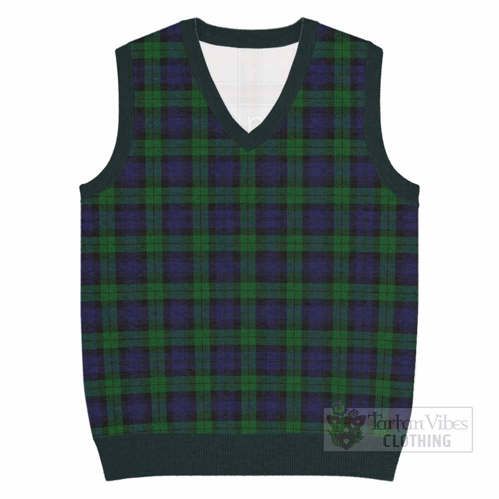 Black Watch Tartan Knitted V-Neck Vest - Tartan Vibes Clothing