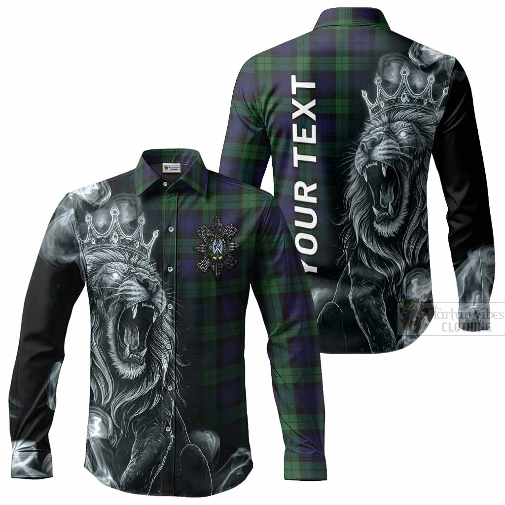 Black Watch Tartan Long Sleeve Button Shirts Roaring Lion Heritage