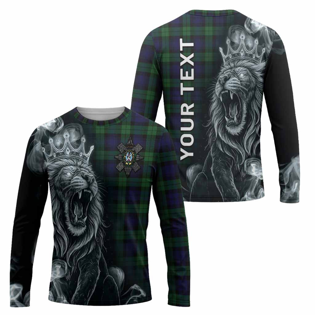 Black Watch Tartan Long Sleeve T-Shirt Roaring Lion Heritage