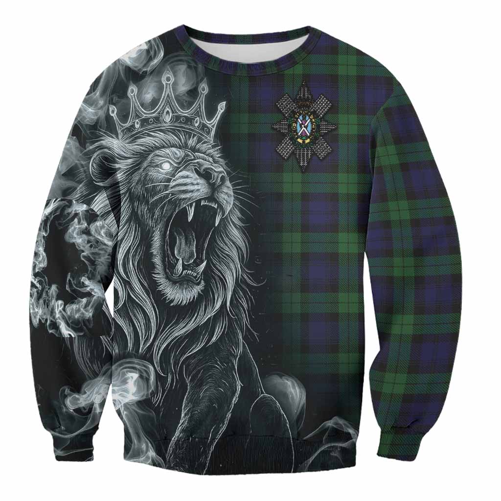 Black Watch Tartan Sweatshirt Roaring Lion Heritage
