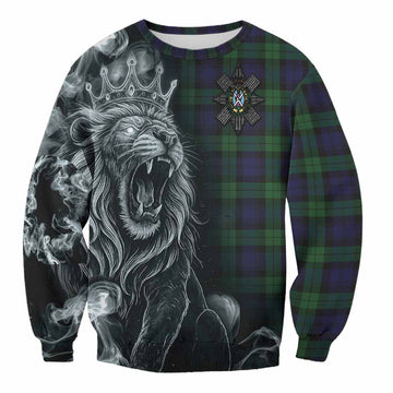 Black Watch Tartan Sweatshirt Roaring Lion Heritage