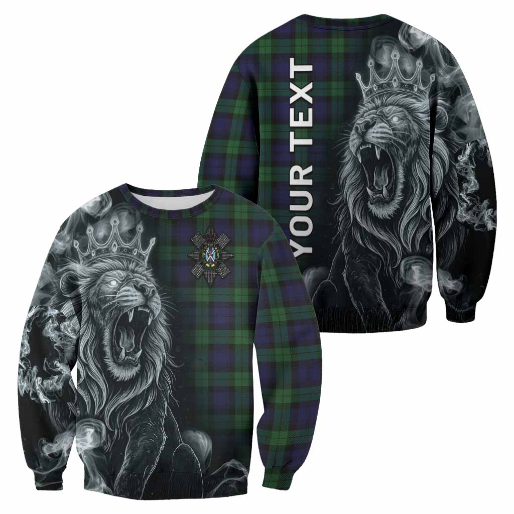 Black Watch Tartan Sweatshirt Roaring Lion Heritage