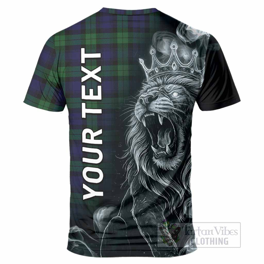 Black Watch Tartan T-Shirt Roaring Lion Heritage