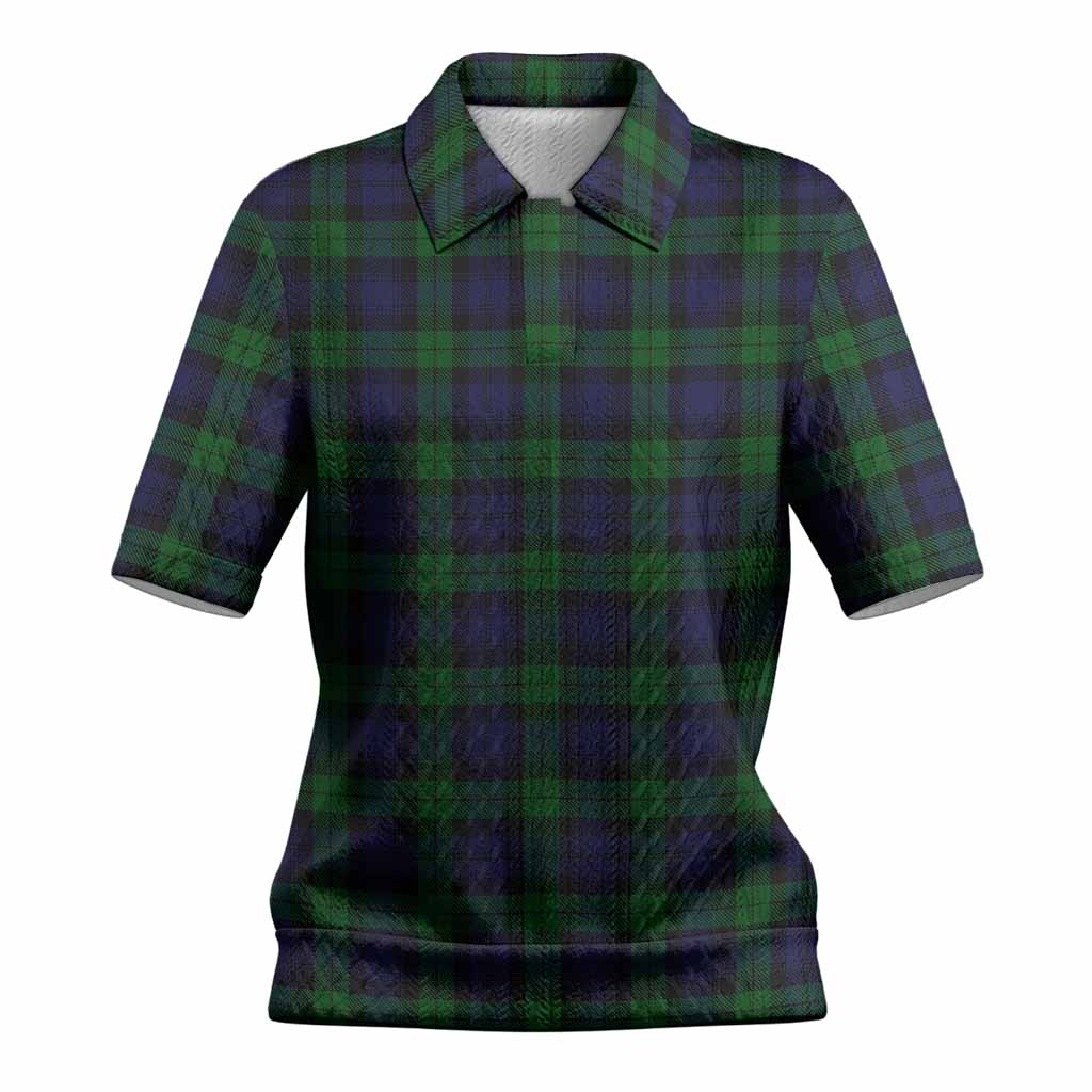 Black Watch Tartan Women’s Polo Sweater Top