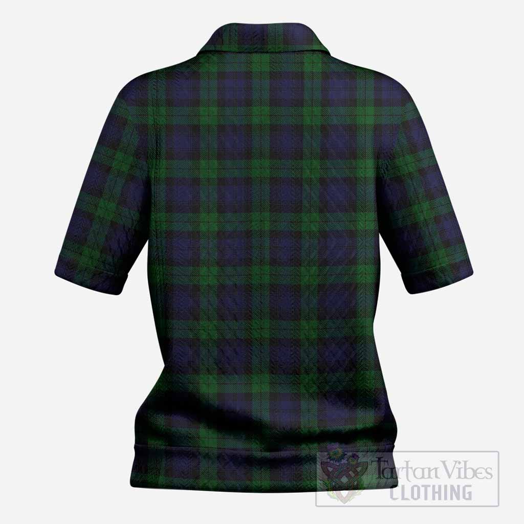 Black Watch Tartan Women’s Polo Sweater Top