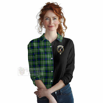 Blackadder Tartan Women's Casual Shirt with Family Crest and Half Of Me Style Female - Tartan Vibes Clothing