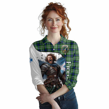 Blackadder Crest Tartan Women's Casual Shirt Inspired by the Freedom of Scottish Warrior Female - Tartan Vibes Clothing
