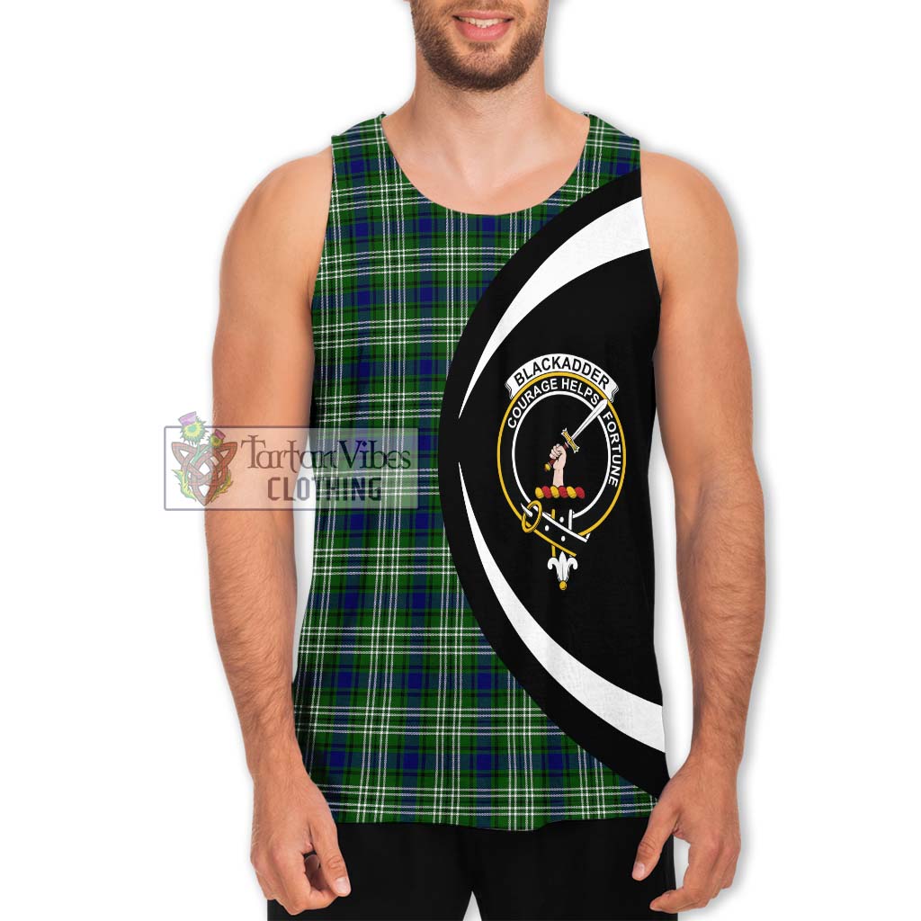 Blackadder Tartan Men's Tank Top with Family Crest Circle Style Men - Tartan Vibes Clothing