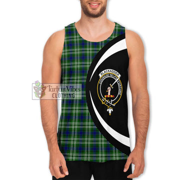 Blackadder Tartan Men's Tank Top with Family Crest Circle Style Men - Tartan Vibes Clothing