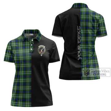 Blackadder Tartan Women's Polo Shirt with Family Crest and Half Of Me Style Women - Tartan Vibes Clothing