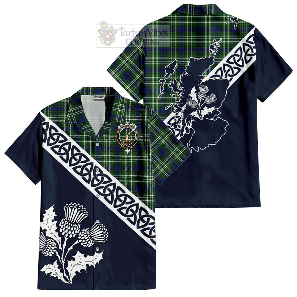 Blackadder Tartan Hawaiian Shirt Featuring Thistle and Scotland Map Kid - Tartan Vibes Clothing