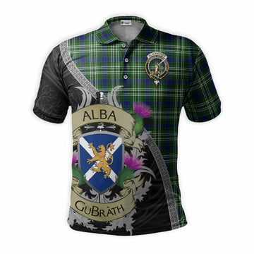 Blackadder Tartan Family Crest Polo Shirt Lion Rampant Royal Thistle Shield Celtic Inspired