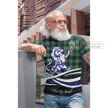 Blackadder Tartan Cotton T-shirt with Alba Gu Brath Regal Lion Emblem Men's Shirt - Tartan Vibes Clothing