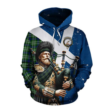 Blackadder Tartan Cotton Hoodie with Family Crest Scottish Bagpiper Vibes Pullover Hoodie XS - Tartan Vibes Clothing