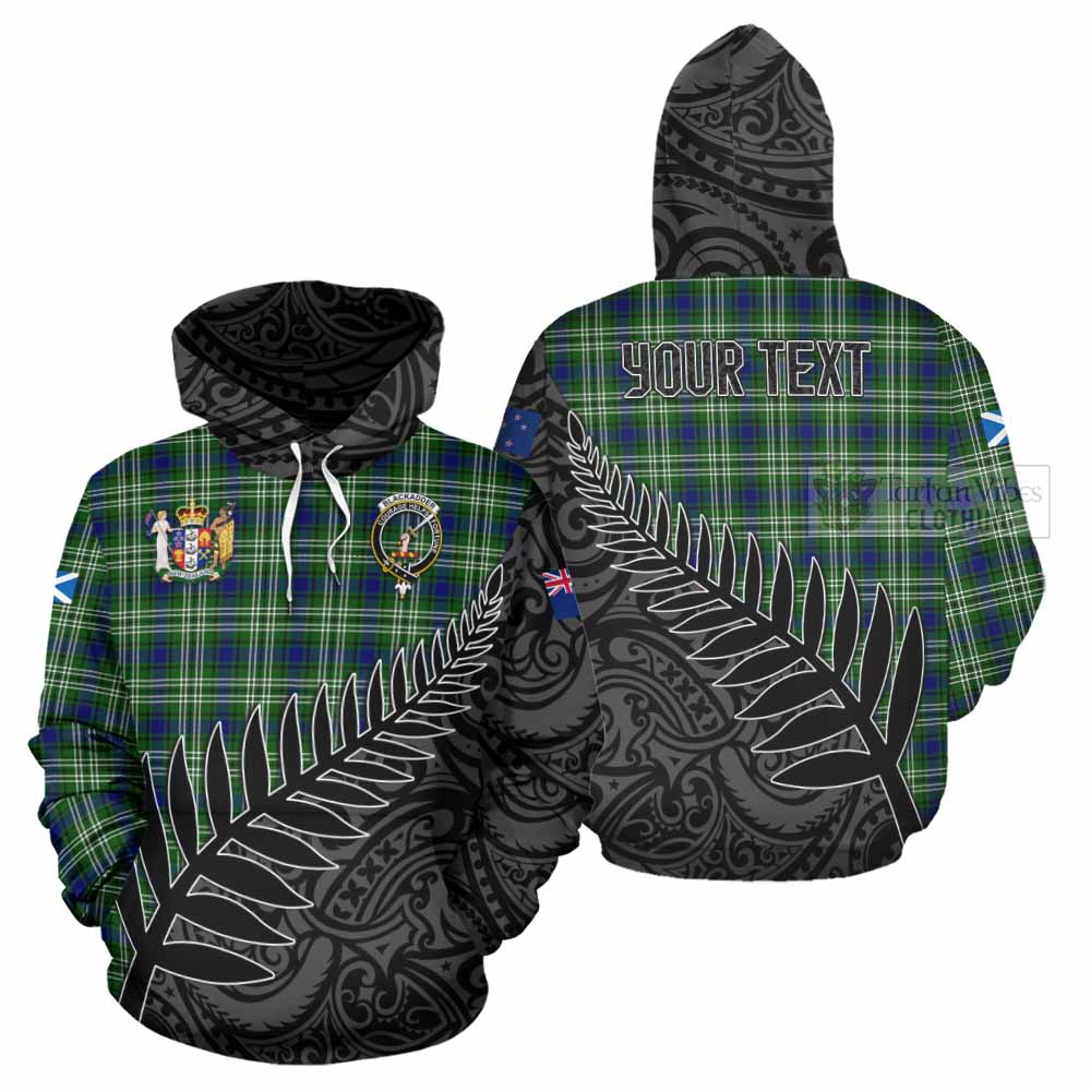Blackadder Crest Tartan Hoodie with New Zealand Silver Fern Half Style Zip Hoodie - Tartan Vibes Clothing