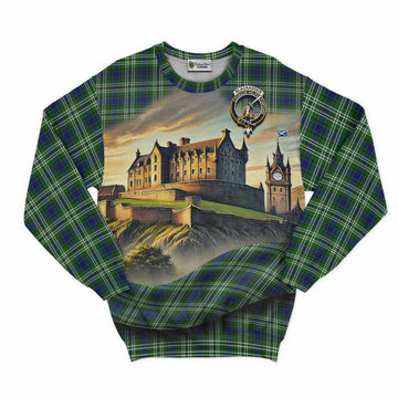 Blackadder Tartan Family Crest Sweatshirt with Scottish Ancient Castle Style Unisex - Tartan Vibes Clothing