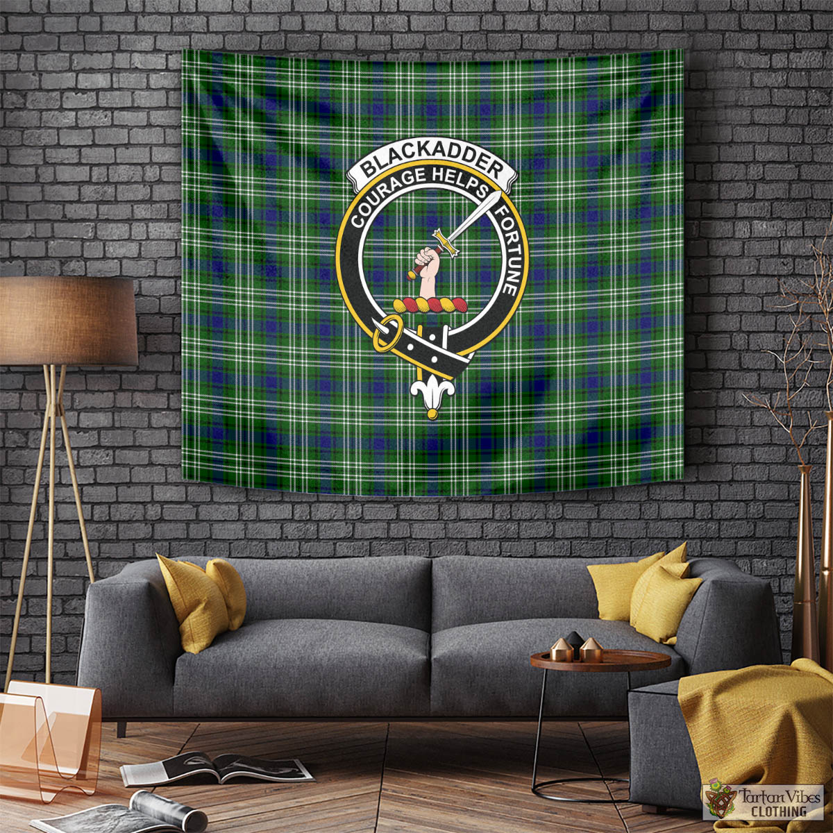 Blackadder Tartan Tapestry Wall Hanging and Home Decor for Room with Family Crest Tapestry - Tartan Vibes Clothing