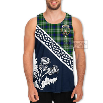 Blackadder Tartan Men's Tank Top Featuring Thistle and Scotland Map Men - Tartan Vibes Clothing