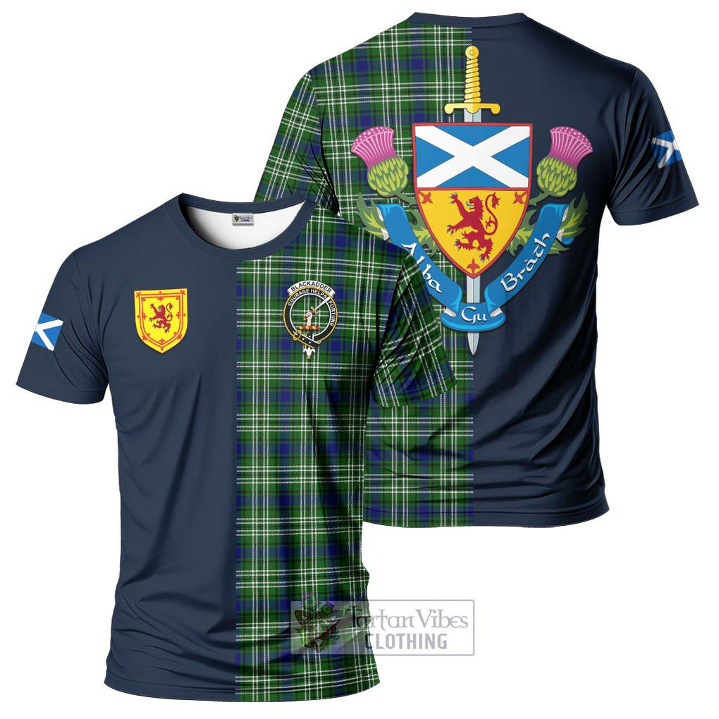 Blackadder Tartan T-Shirt Alba with Scottish Lion Royal Arm Half Style Kid's Shirt - Tartan Vibes Clothing