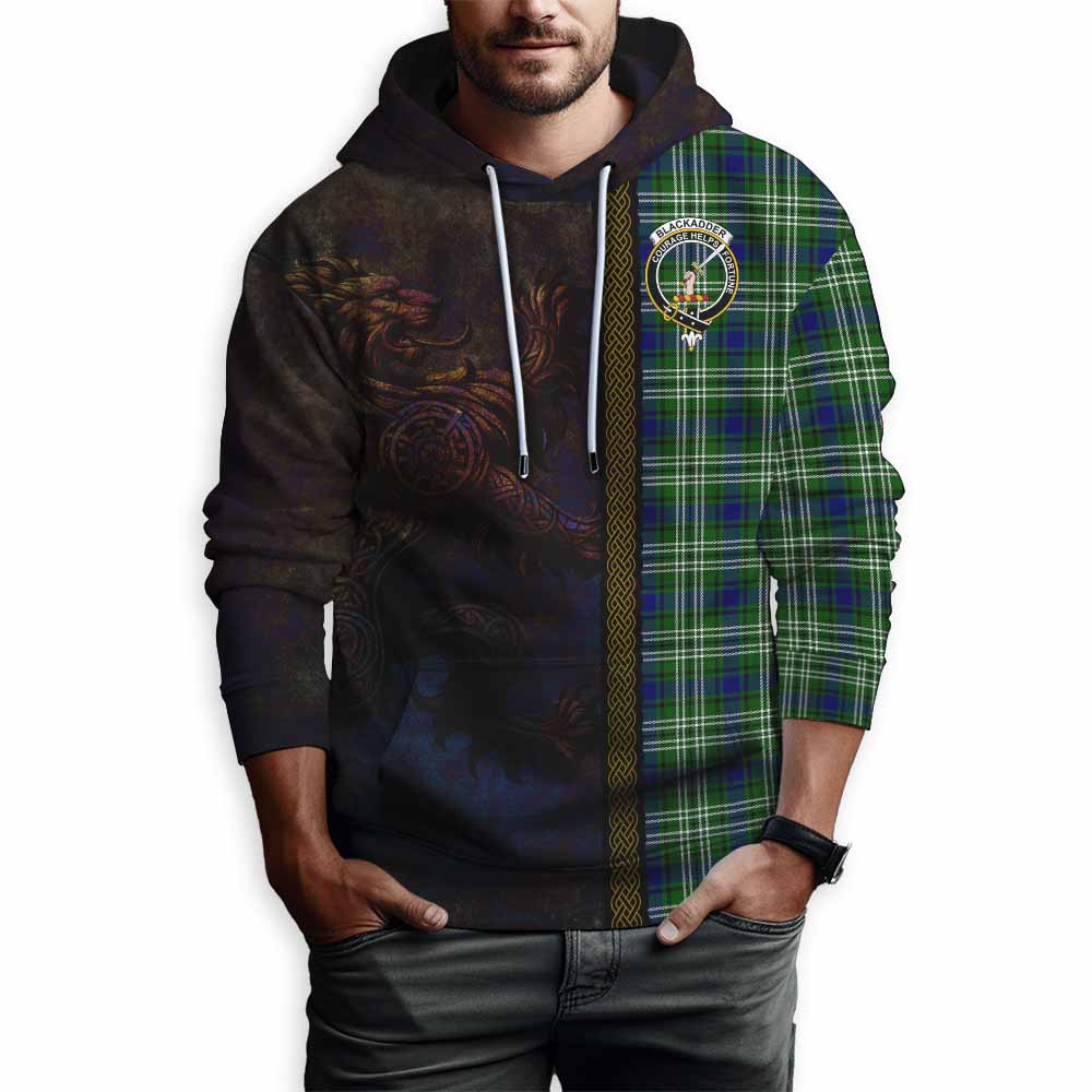 Blackadder Tartan Family Crest Hoodie Alba Gu Brath Be Brave Lion Ancient Style Pullover Hoodie - Tartan Vibes Clothing