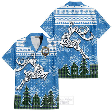 Blackadder Clan Christmas Hawaiian Shirt Celtic Reindeer Style Kid - Tartan Vibes Clothing